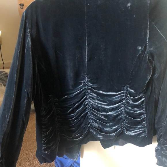 Free People Velvet Blue Jacket - Picture 2 of 5